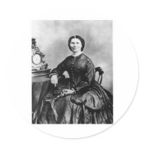 Clara Barton Portrait ~ Vintage 1866 Photo Sticker