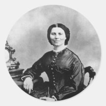 Clara Barton Portrait ~ Vintage 1866 Photo Sticker