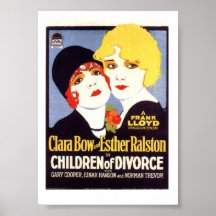 Clara Bow Esther Ralston Children Divorce poster