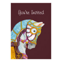 Clara Carousel Horse Invitation