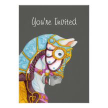 Clara Carousel Horse Invitation
