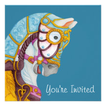 Clara Carousel Horse Invitation
