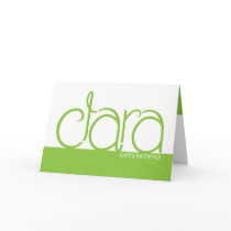 Clara lime Birthday Card