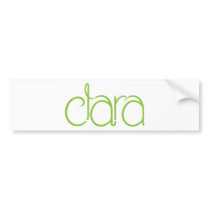 Clara lime Bumper Sticker bumper stickers