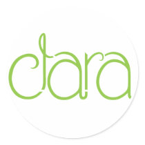 Clara lime Sticker