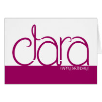 Clara plum Birthday Card cards