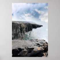 clare cliff edge view poster