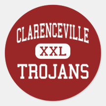 Clarenceville - Trojans - High - Livonia Michigan Round Sticker