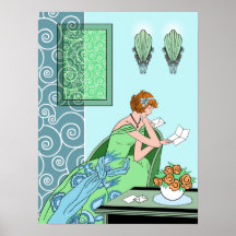 Clarice's Letter - Art Deco Fashion Design Posters
