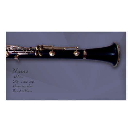 Clarinet and Business Card
