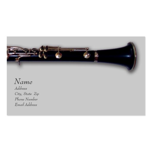Clarinet and Mozart Business Card