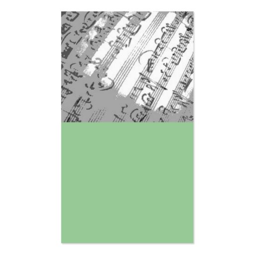 Clarinet and Mozart Business Card (back side)