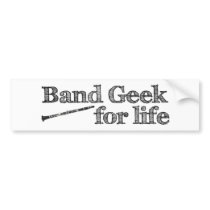 Clarinet Band Geek Bumper Sticker