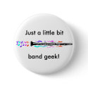 Clarinet Band Geek buttons by CatHilgers Clarinet Band Geek buttons