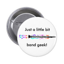 Clarinet Band Geek Buttons