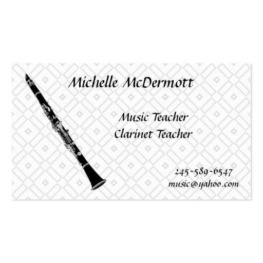 Clarinet Business Card