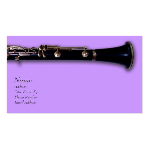 Clarinet Business Card