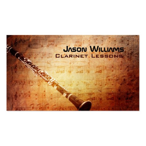 Clarinet Business Cards
