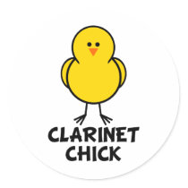 Clarinet Chick Sticker