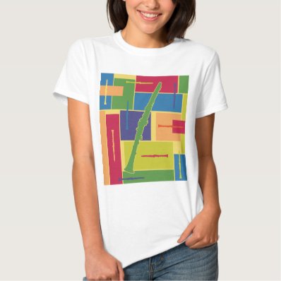 Clarinet Colorblocks Ladies T-shirt