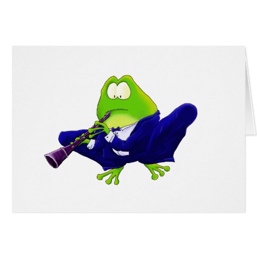 Clarinet Frog Card