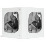Clarinet Girl Player Steps with Tuner and Music binders