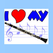 marching band t-shirt: I Love My Clarinet