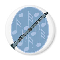clarinet music note design magnets