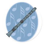 clarinet music note design stickers