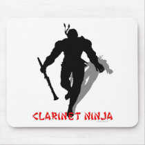 Clarinet Ninja mousepads by MarchingBand Clarinet Ninja mousepads
