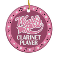 Clarinet Player Gift For Her Christmas Ornaments