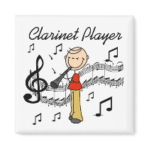 Clarinet Player Magnet by stick_figures Clarinet Player Magnet