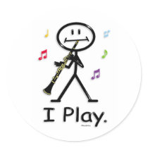 Clarinet Round Sticker
