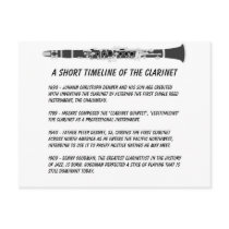 Clarinet Timeline postcards