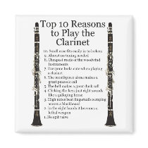 Clarinet Top 10 Fridge Magnets