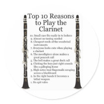 Clarinet Top 10 stickers