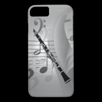 Clarinet with Musical Accents iPhone 7 Case