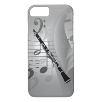 Clarinet with Musical Accents iPhone 7 Case