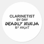 Clarinetist Deadly Ninja by Night Stickers
