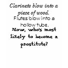 ladies_fitted_babydoll - Flutes are beast, but this shirt is for a clarinet player.