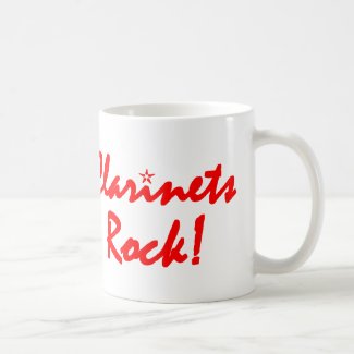 Clarinets Rock - Red Lettering mug