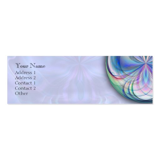 Clarity Mandala Skinny Business Card (front side)
