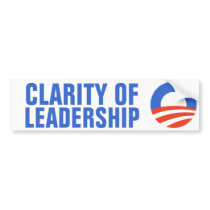 Clarity of Leadership Obama 2012 bumper stickers