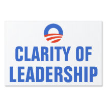 Clarity of Leadership Obama 2012 yard signs