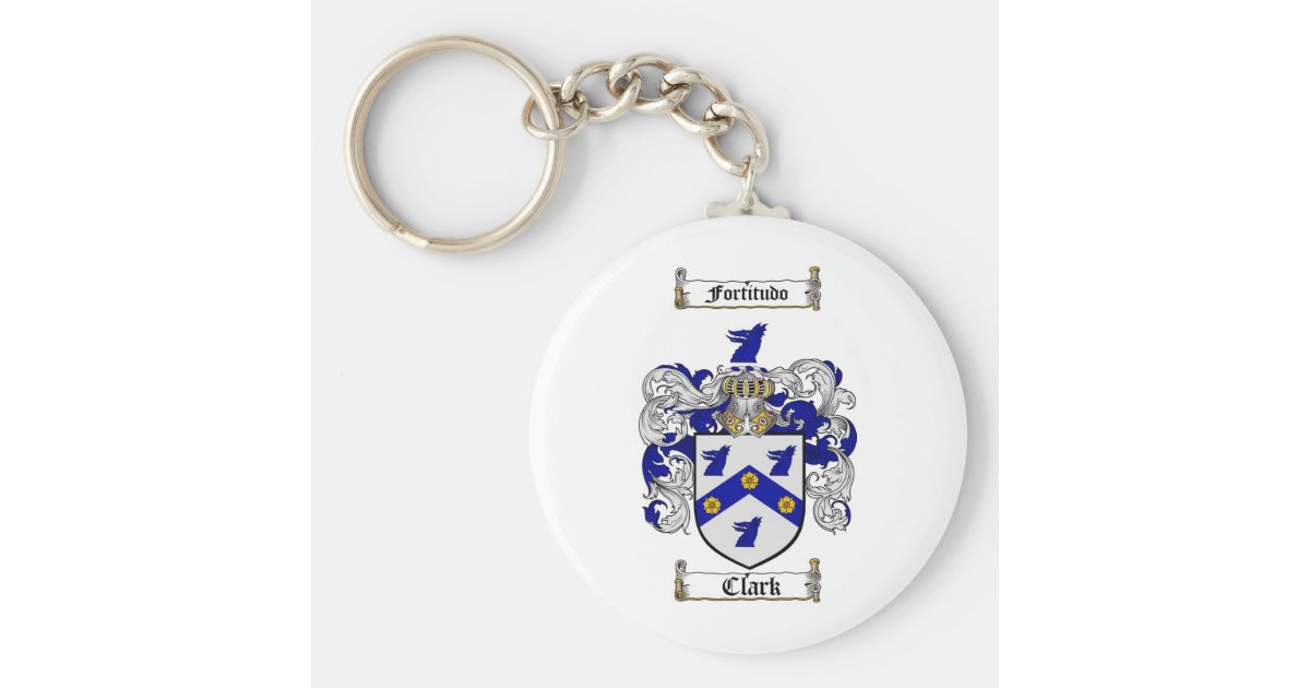 CLARK FAMILY CREST CLARK COAT OF ARMS KEYCHAIN Zazzle