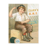 Clarks Boy Sewing Pants postcards