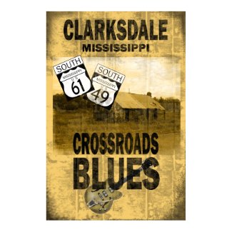 Clarksdale Mississippi Blues Poster print