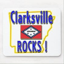 Clarksville Rocks ! (blue) mousepads
