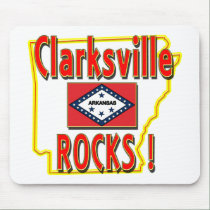 Clarksville Rocks ! (red) mousepads