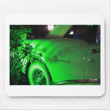 Clasic Old green card. Miami, FL Mousepads